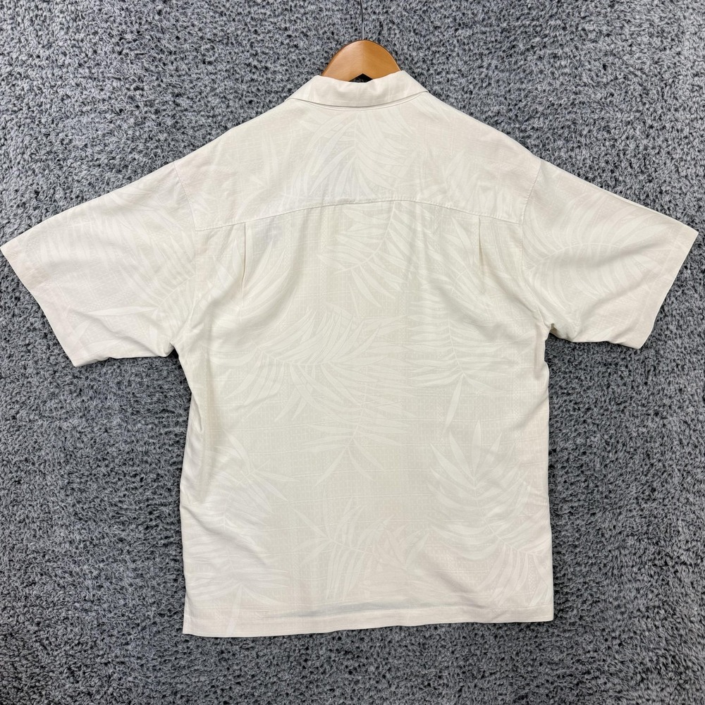 Tommy Bahama Shirt Mens Large White Floral Short Sleeve Button Up Hawaiian - Picture 10 of 15